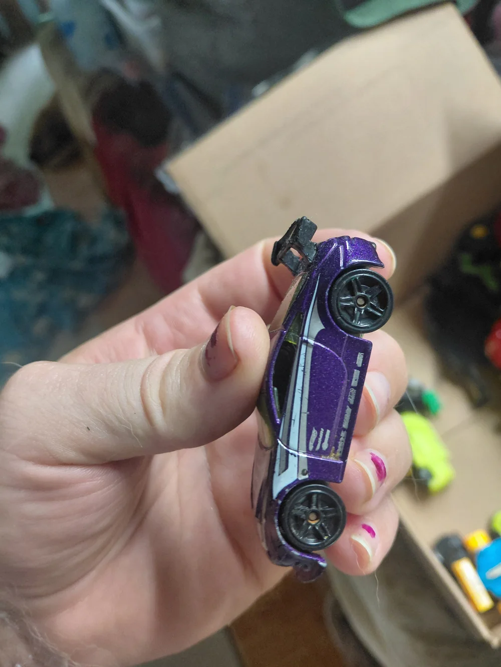 purple Hot Wheels Nissan 350Z from the 2010 Mystery Models series.